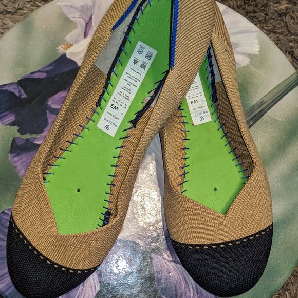 Rothy’s The Flat Camel Captoe Size US 9W - Picture 1 of 7